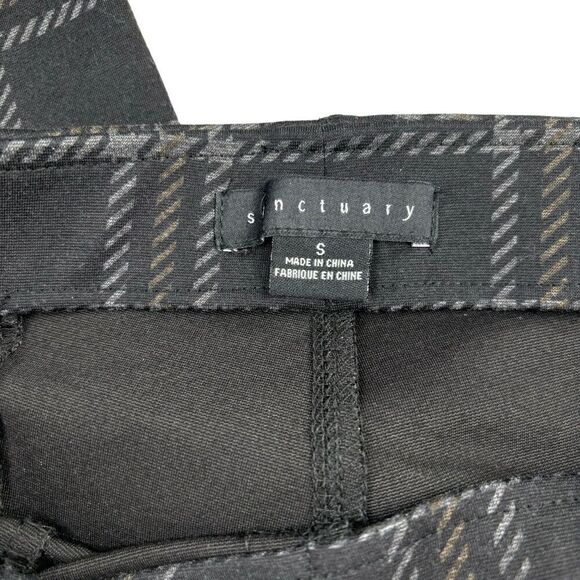 Sanctuary Windowpane Plaid Pull On Ponte Pants - Picture 6 of 6